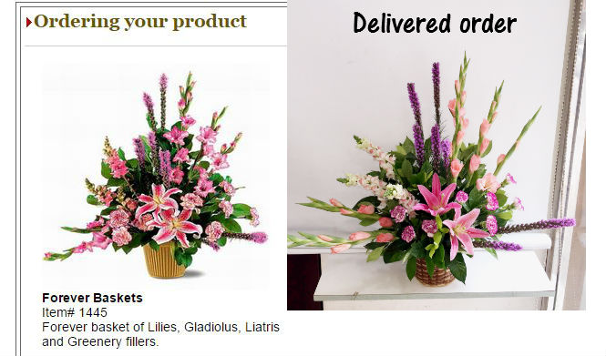 Arabiaflorist.com flower order comparison 1