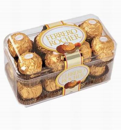16 Ferrero Rocher chocolates in box container