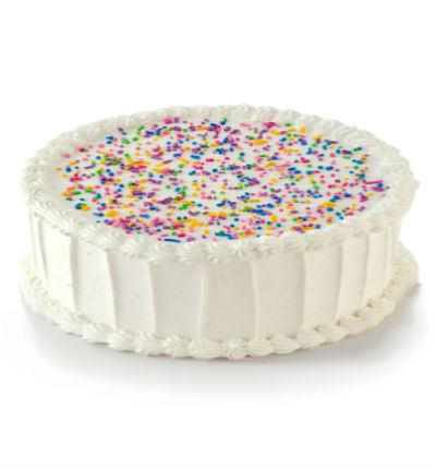 Vanilla cake with multi colored sprinkles, 1 lb (1/2 kg). (substitutions may apply if item not available)