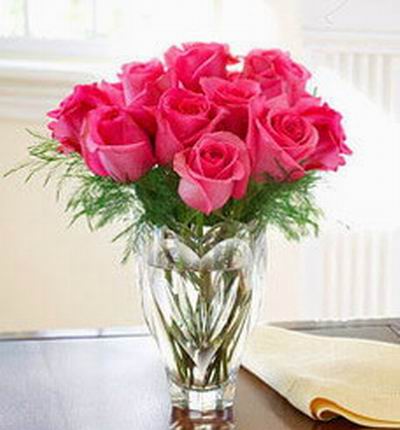 10 pink Roses