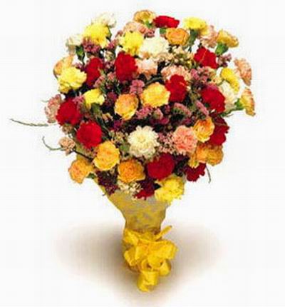 50 multi color Carnation bouquet